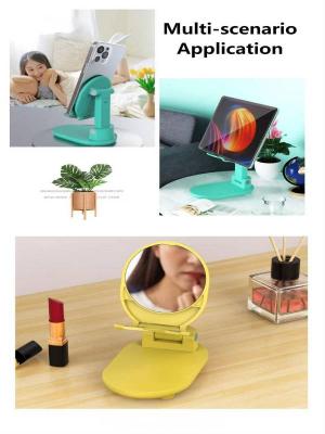 Foldable phone stand with mirror